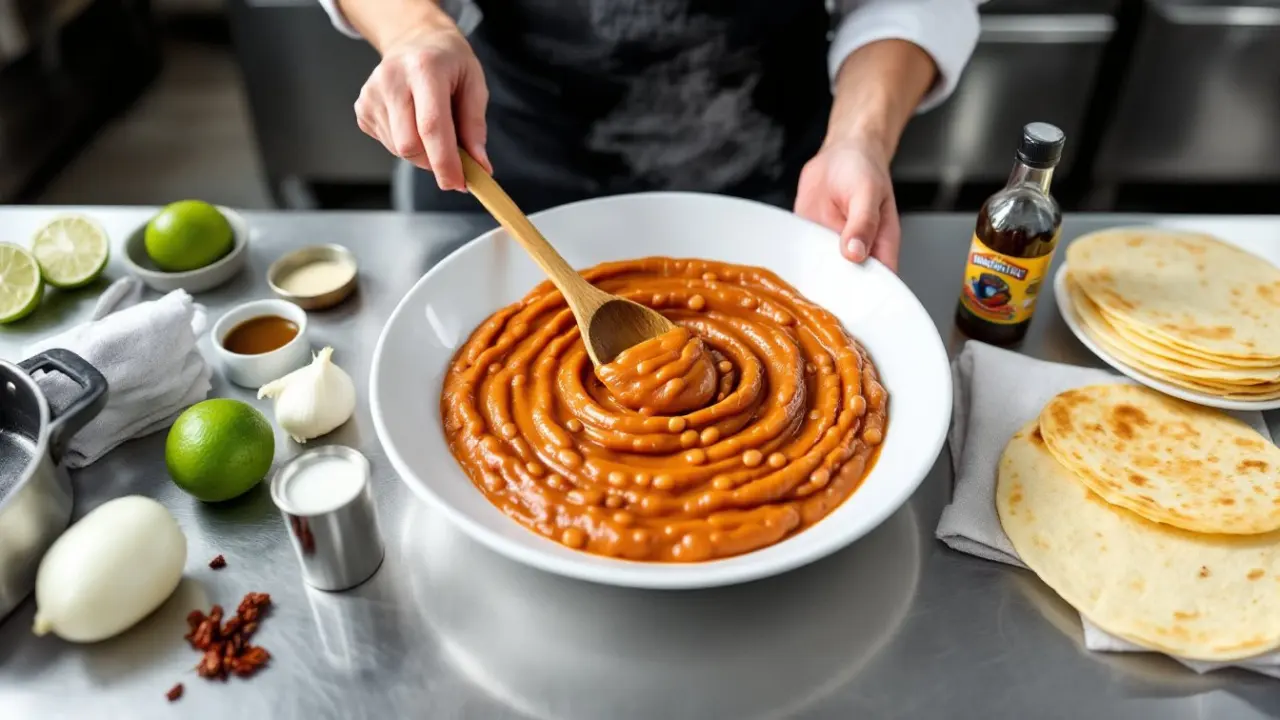 restaurant style refried beans